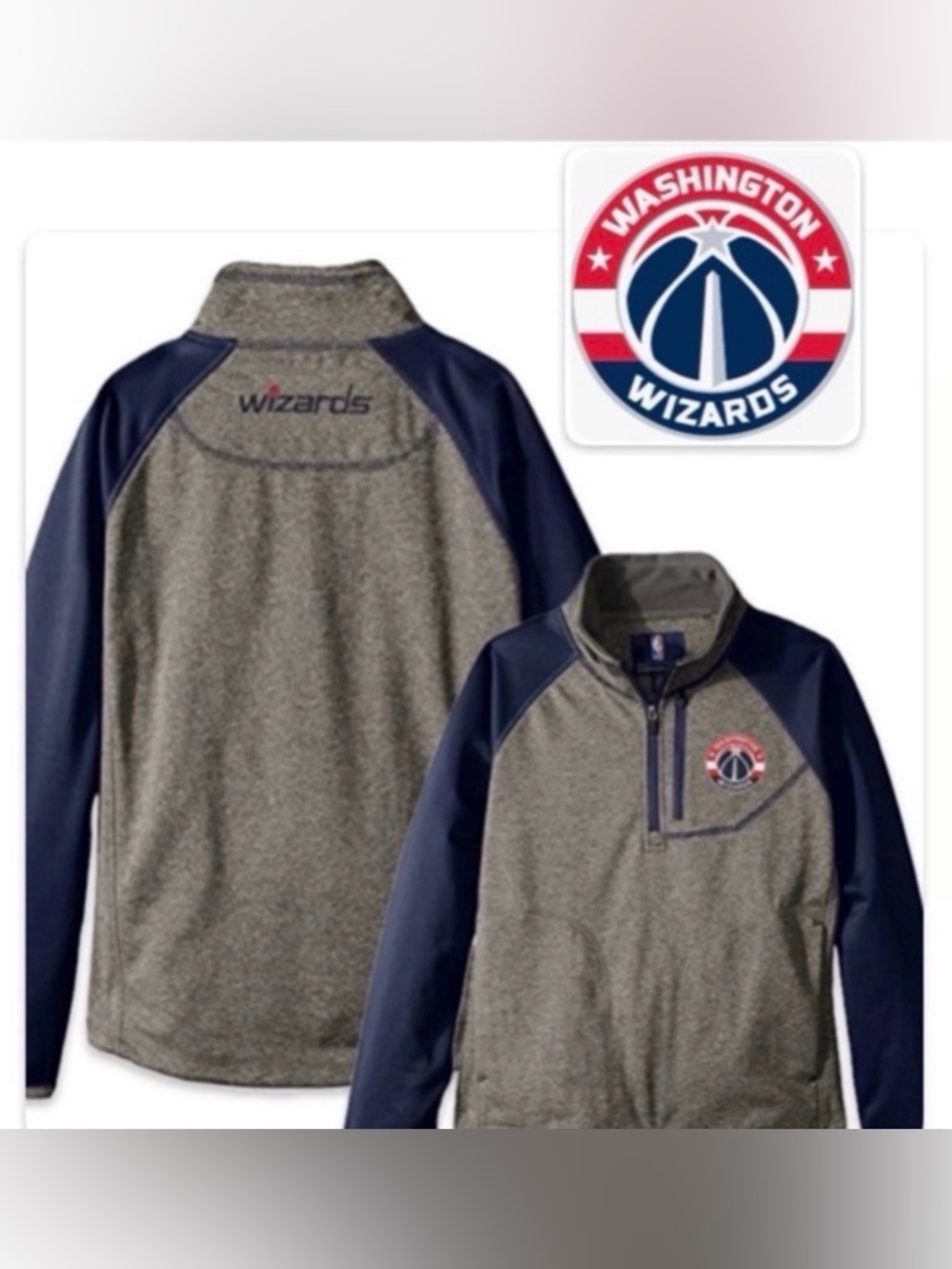 NWT [G-III] Washington Wizards NBA 1/4 Zip Pullover Sports Jacket Youth S (8-10)